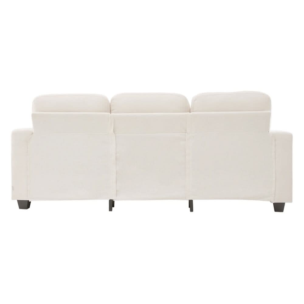 Three-Seater Sofa with Chenille Upholstery and Plush Cushioning