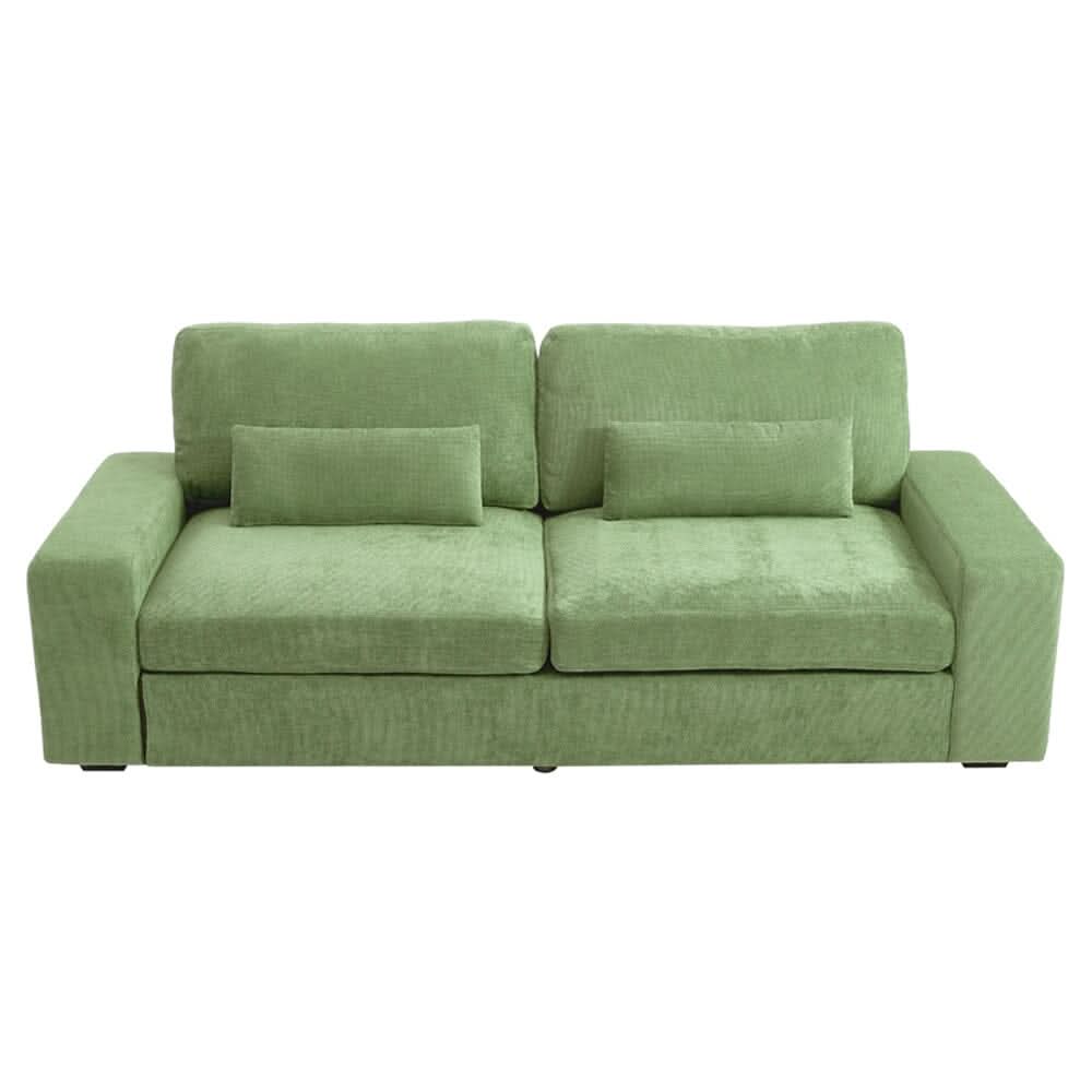 Two-Seater Sofa with Chenille Upholstery and Plush Cushioning