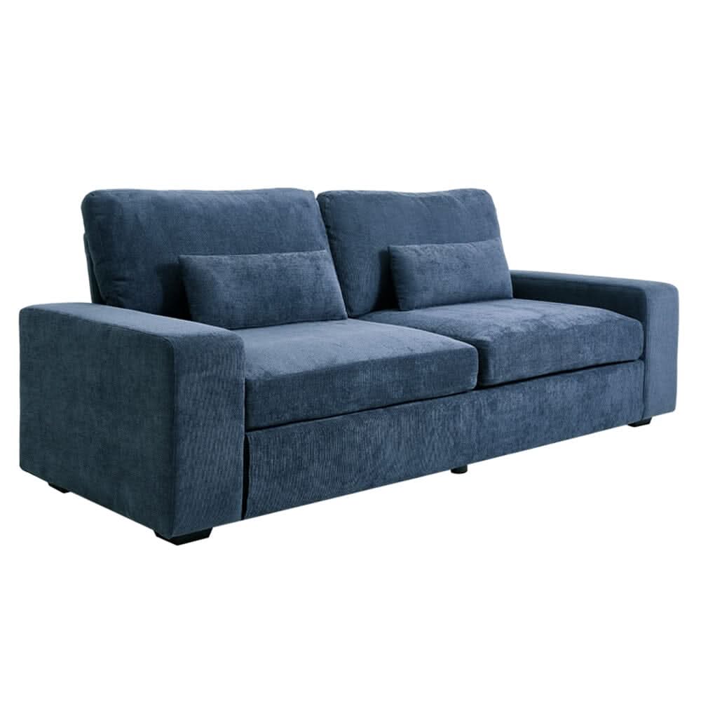 Two-Seater Sofa with Chenille Upholstery and Plush Cushioning
