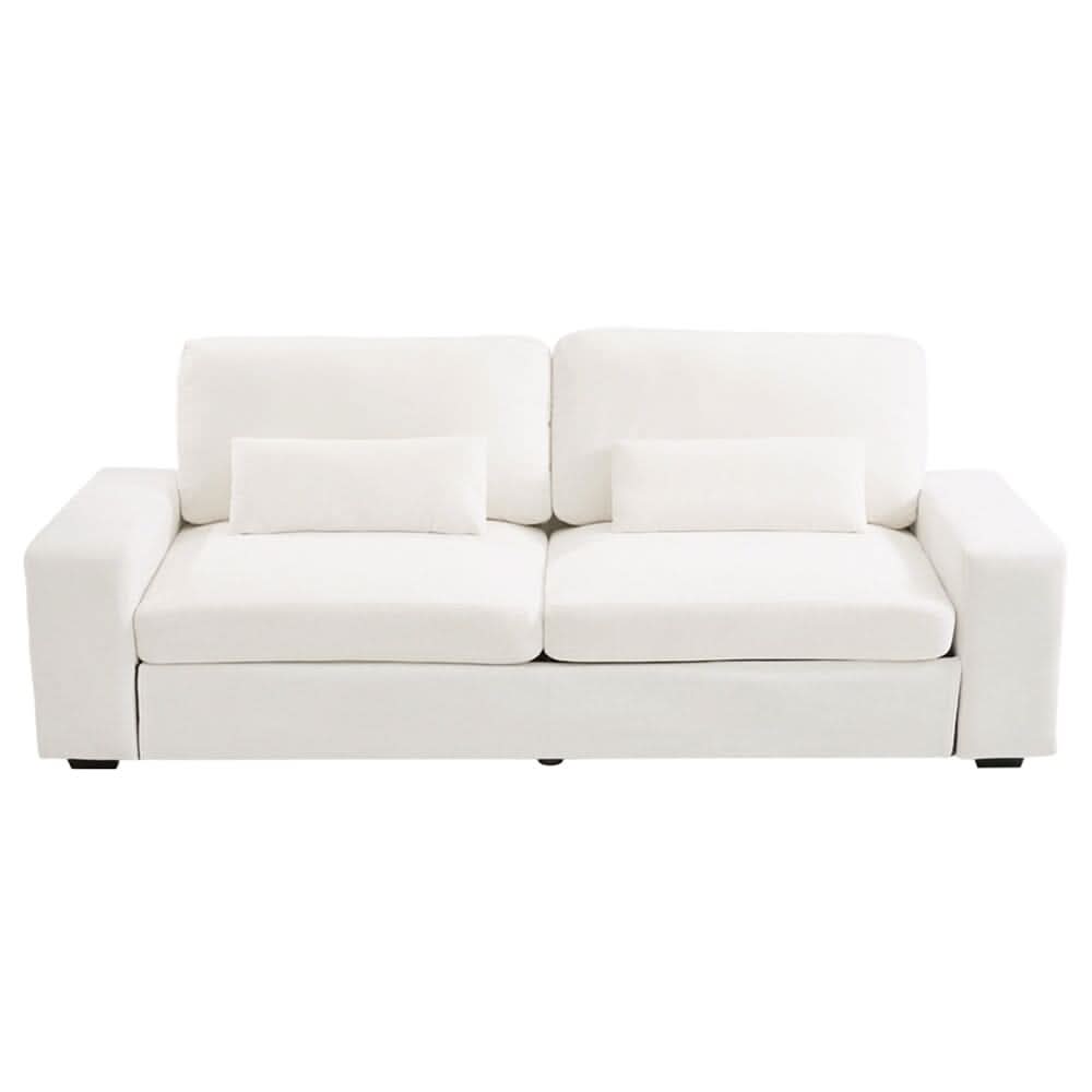 Two-Seater Sofa with Chenille Upholstery and Plush Cushioning