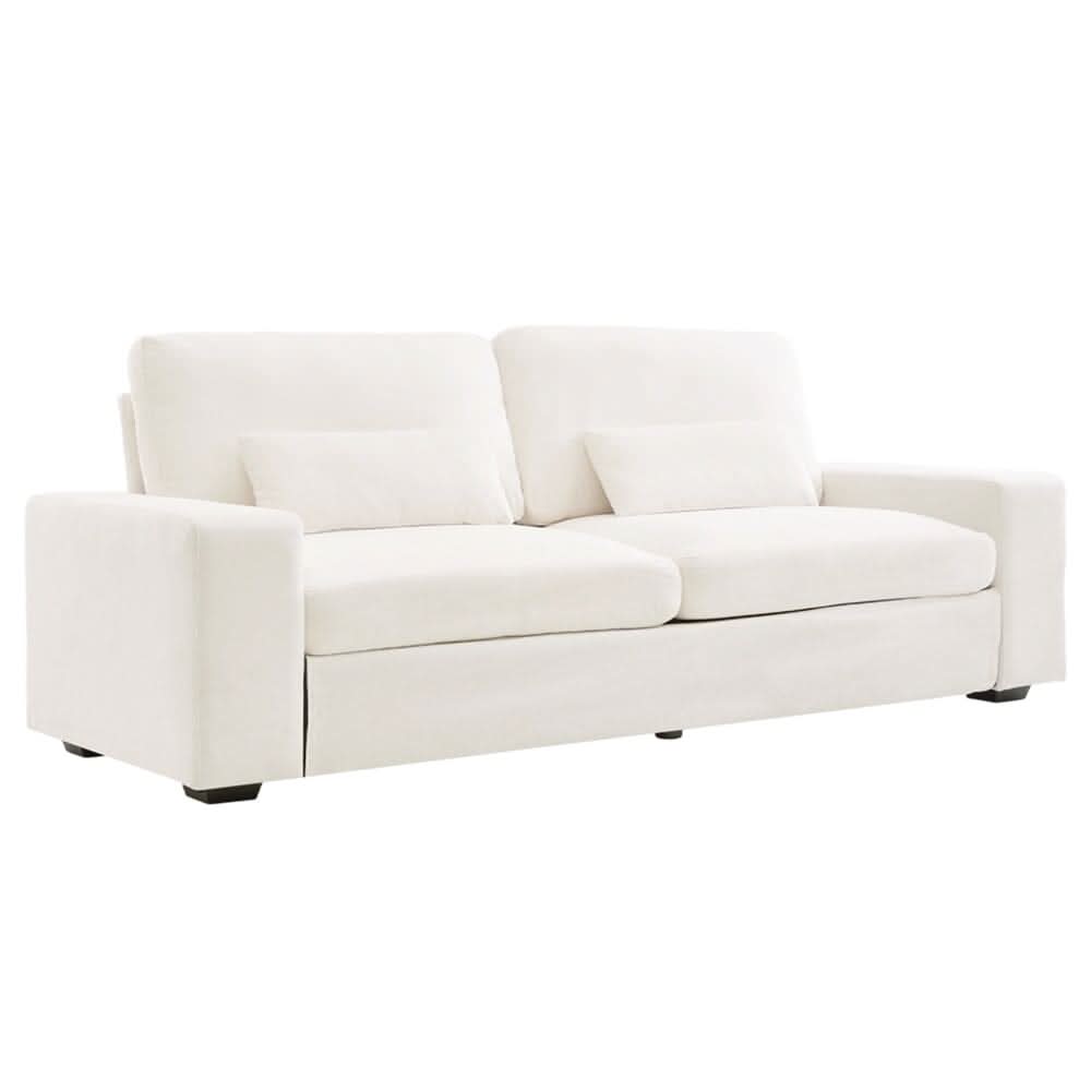 Two-Seater Sofa with Chenille Upholstery and Plush Cushioning