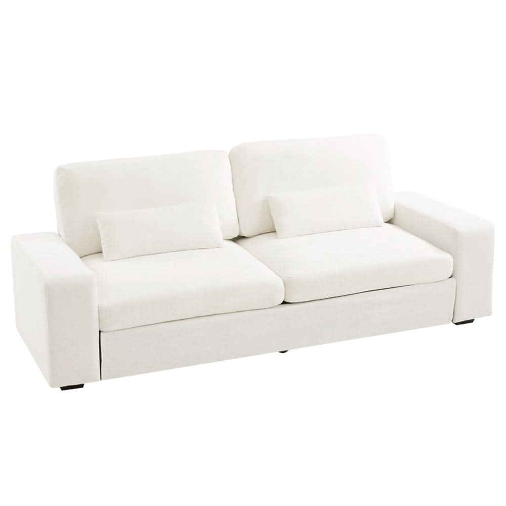 Two-Seater Sofa with Chenille Upholstery and Plush Cushioning