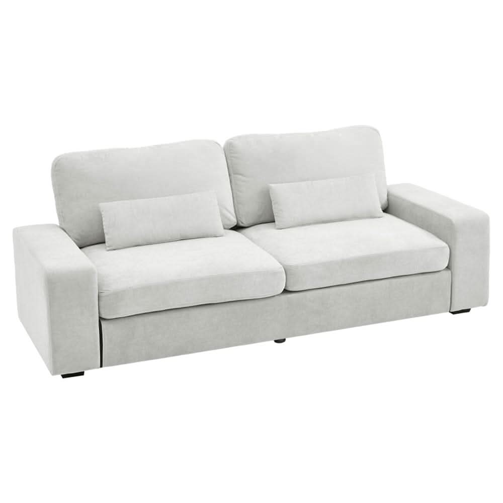 Two-Seater Sofa with Chenille Upholstery and Plush Cushioning