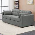 Convertible Sofa Bed with Cup Holders USB Port and Tufted Details