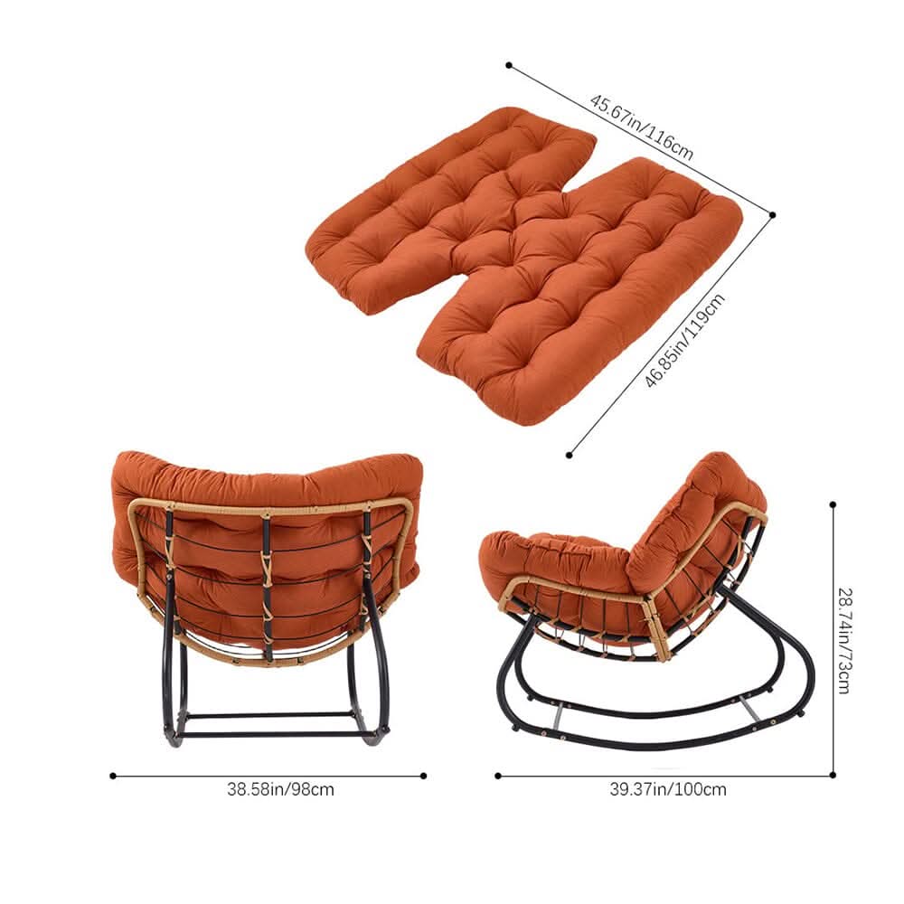 Large Oversized Nest Rocking Chair with Tufted Cushion Collection