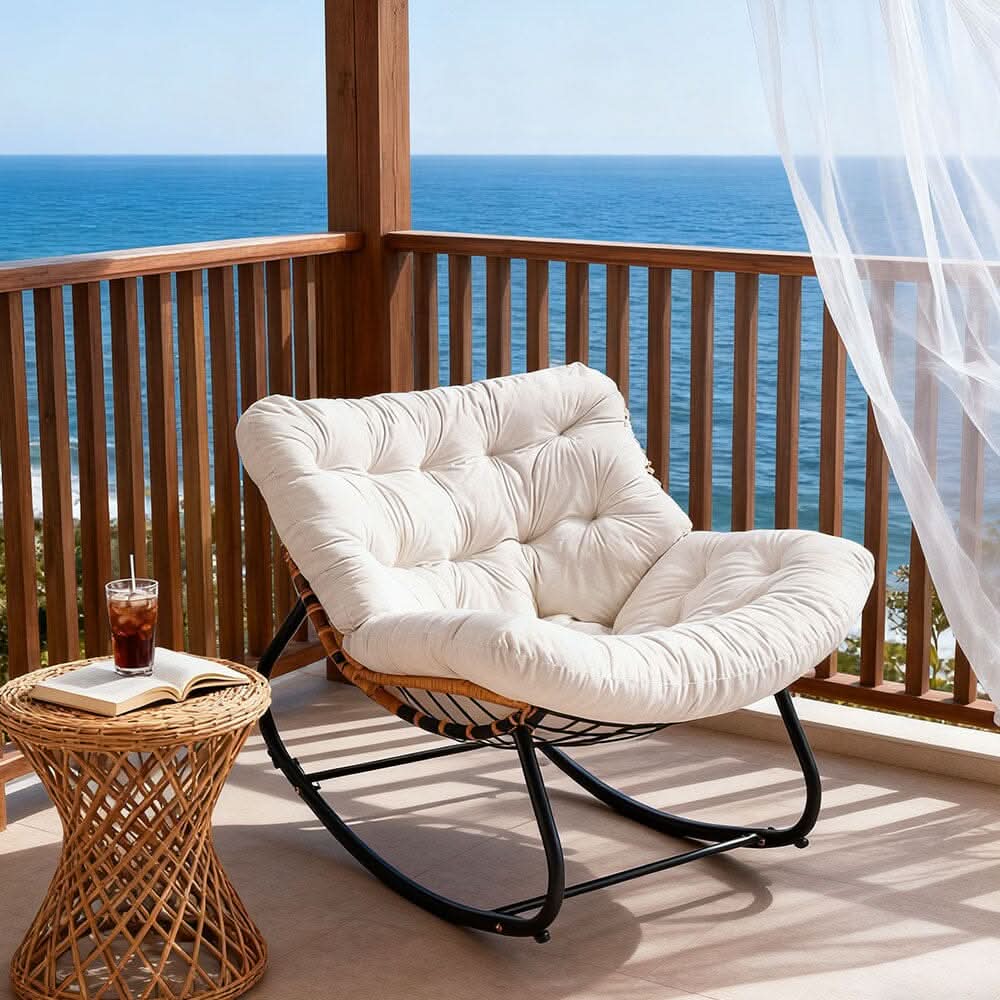 Large Oversized Nest Rocking Chair with Tufted Cushion Collection