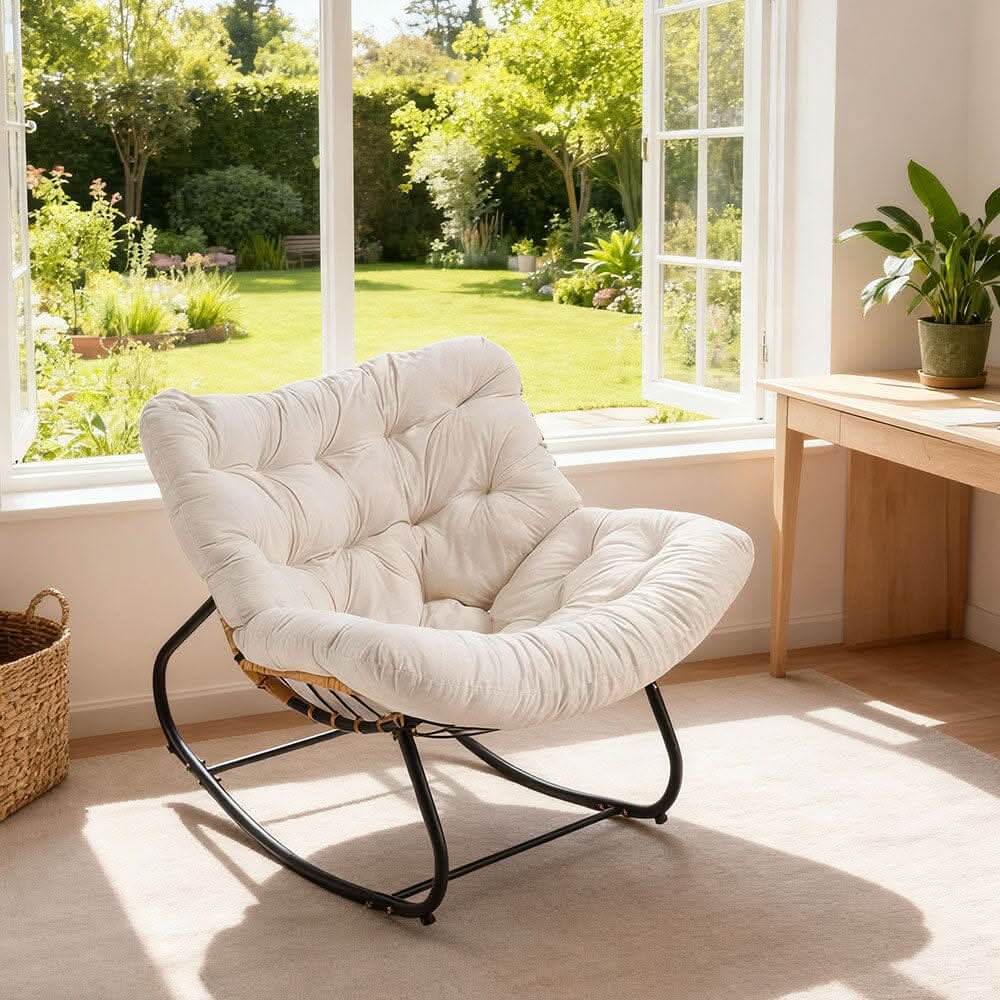 Large Oversized Nest Rocking Chair with Tufted Cushion Collection