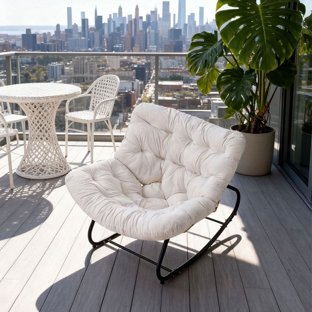 Large Oversized Nest Rocking Chair with Tufted Cushion Collection