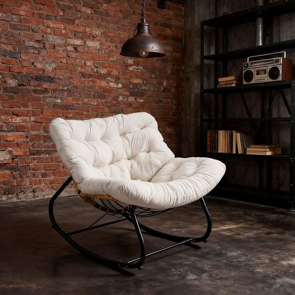 Large Oversized Nest Rocking Chair with Tufted Cushion Collection