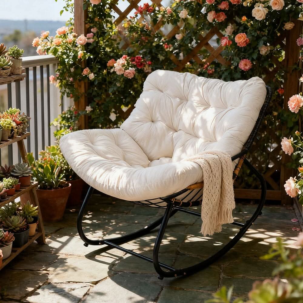 Large Oversized Nest Rocking Chair with Tufted Cushion Collection