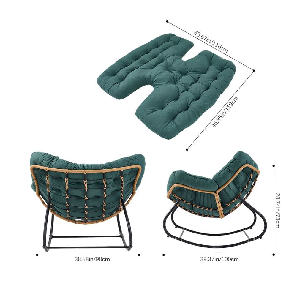 Large Oversized Nest Rocking Chair with Tufted Cushion Collection