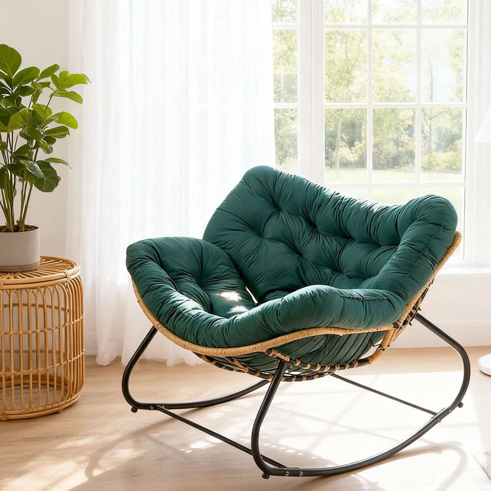 Large Oversized Nest Rocking Chair with Tufted Cushion Collection