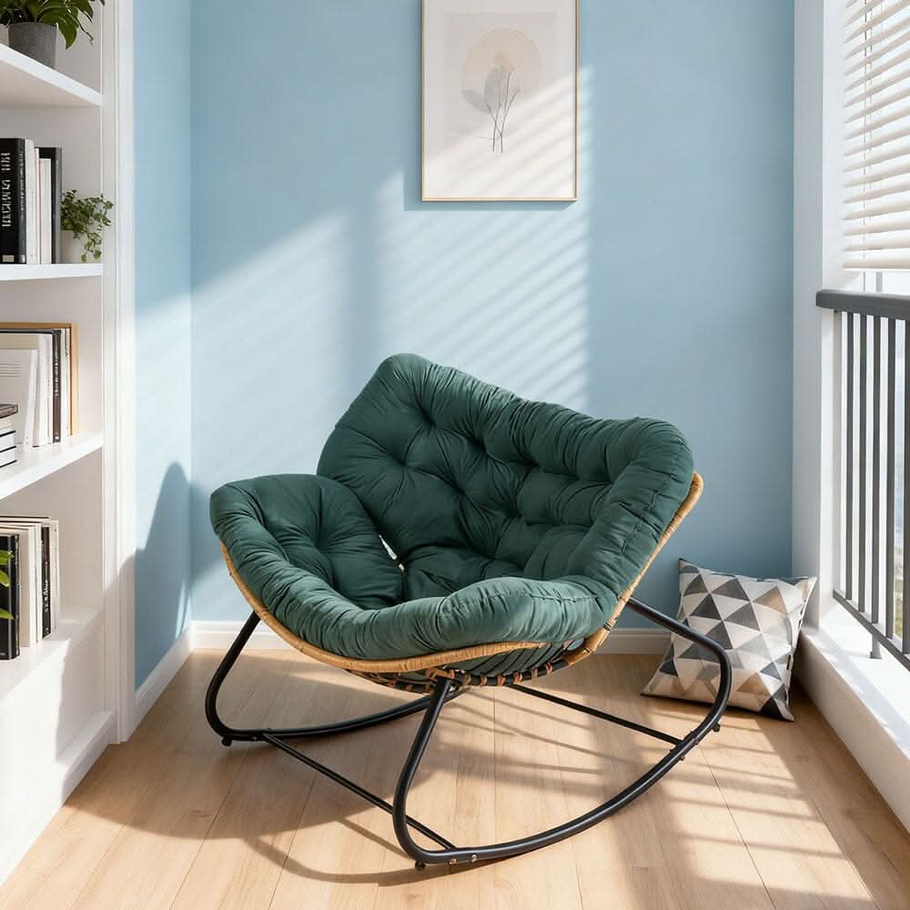 Large Oversized Nest Rocking Chair with Tufted Cushion Collection