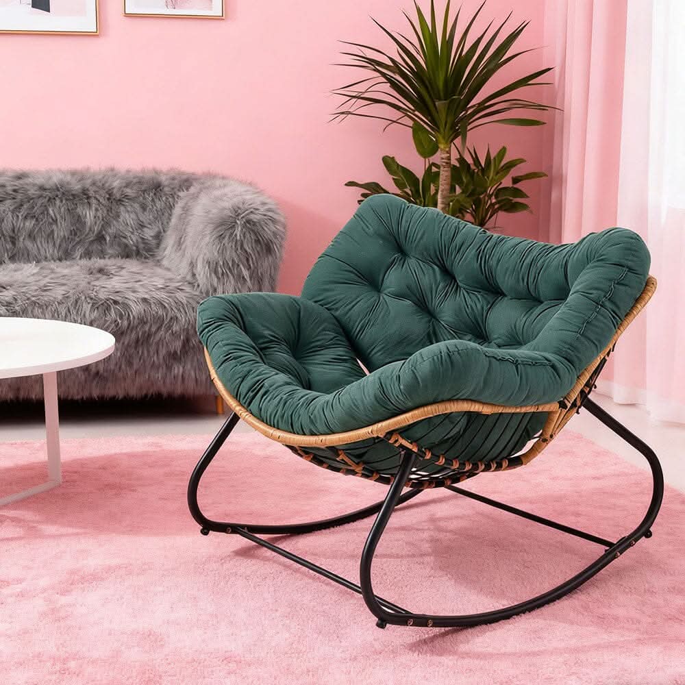 Large Oversized Nest Rocking Chair with Tufted Cushion Collection
