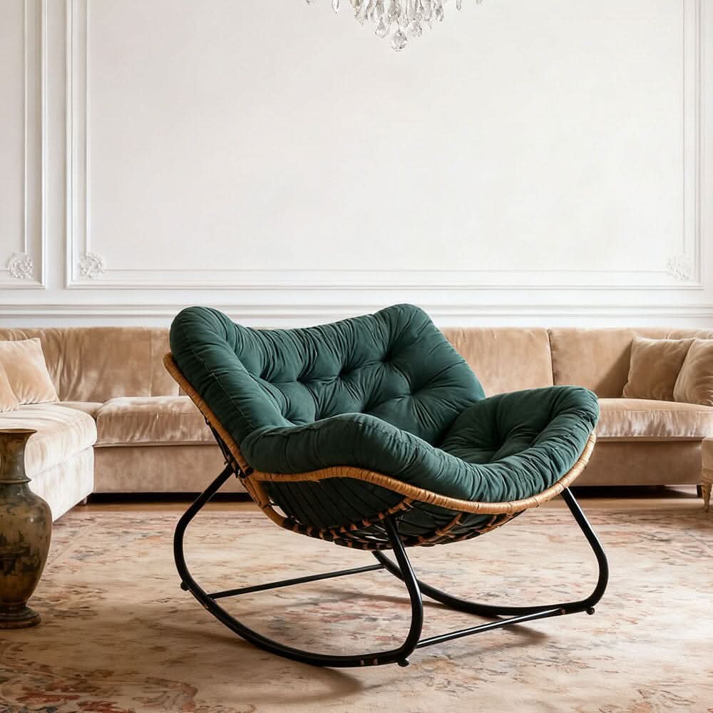 Large Oversized Nest Rocking Chair with Tufted Cushion Collection