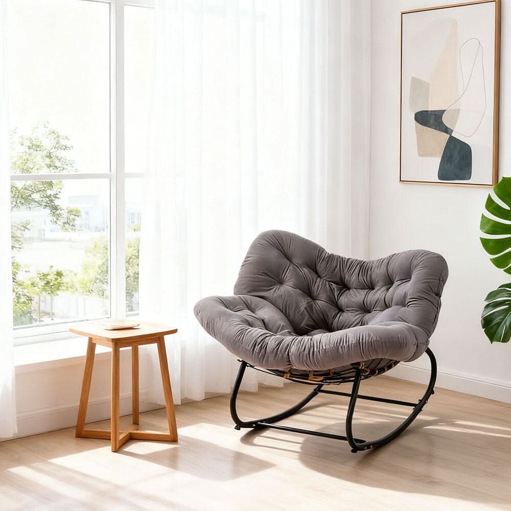 Large Oversized Nest Rocking Chair with Tufted Cushion Collection