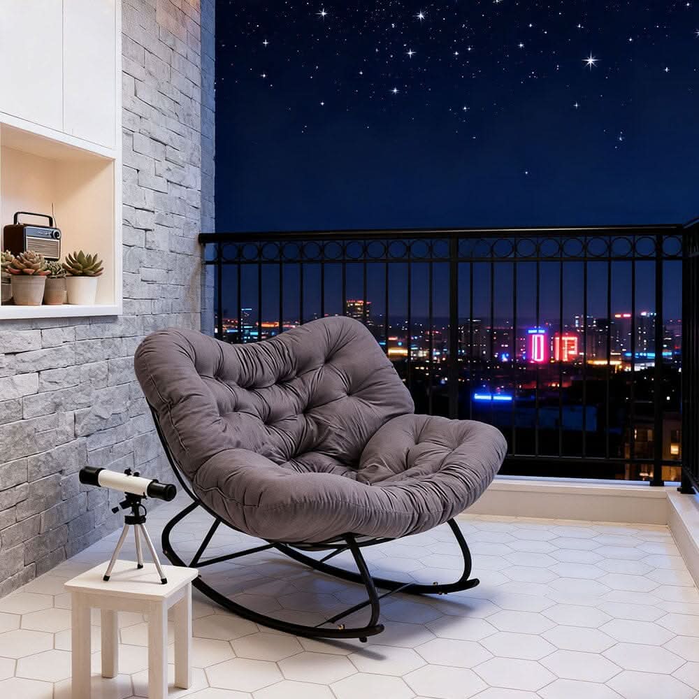 Large Oversized Nest Rocking Chair with Tufted Cushion Collection