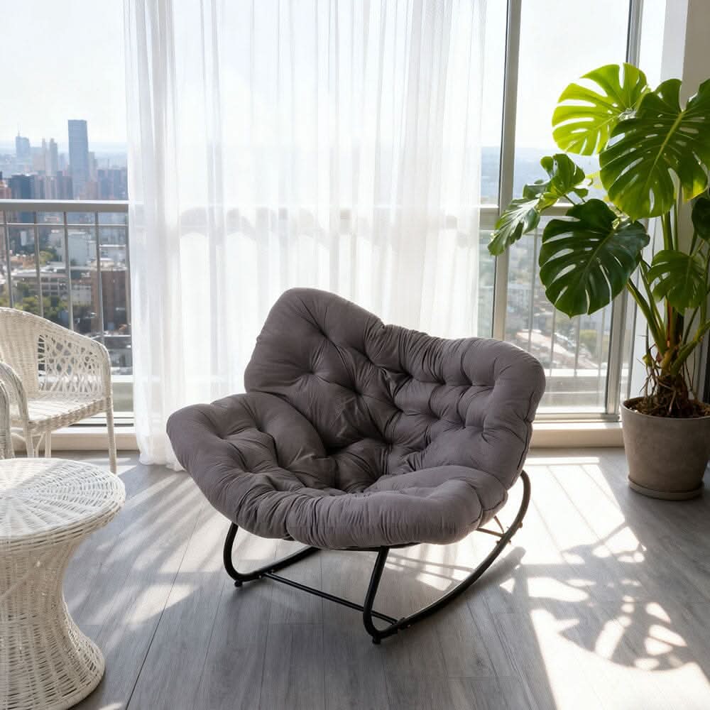Large Oversized Nest Rocking Chair with Tufted Cushion Collection