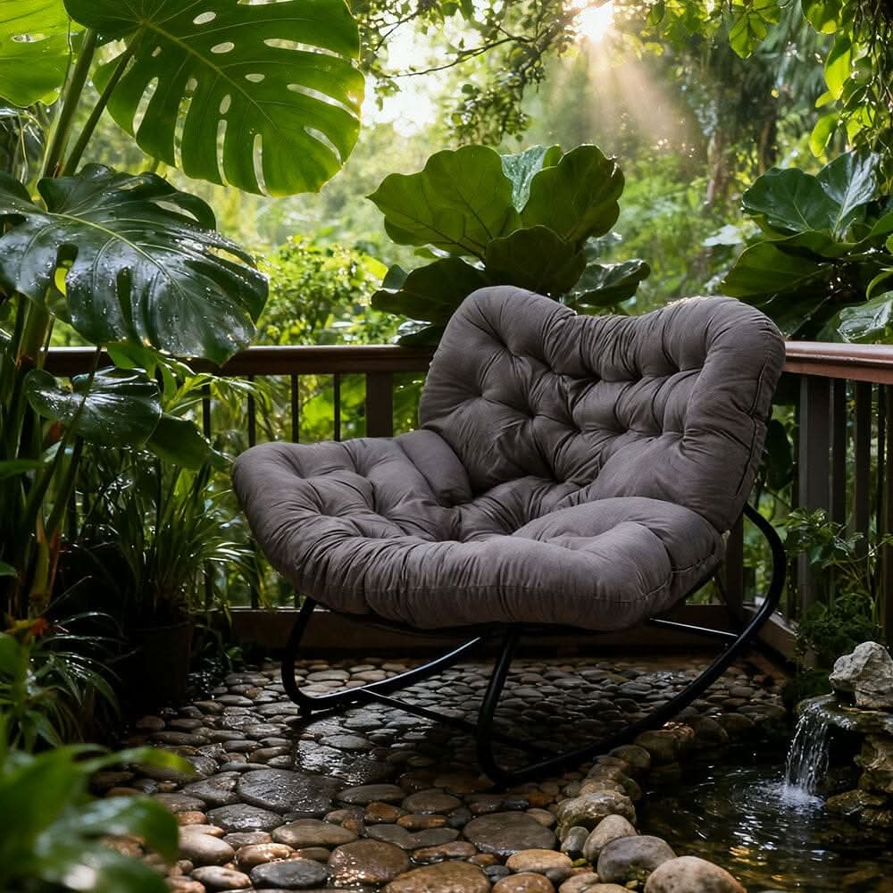 Large Oversized Nest Rocking Chair with Tufted Cushion Collection