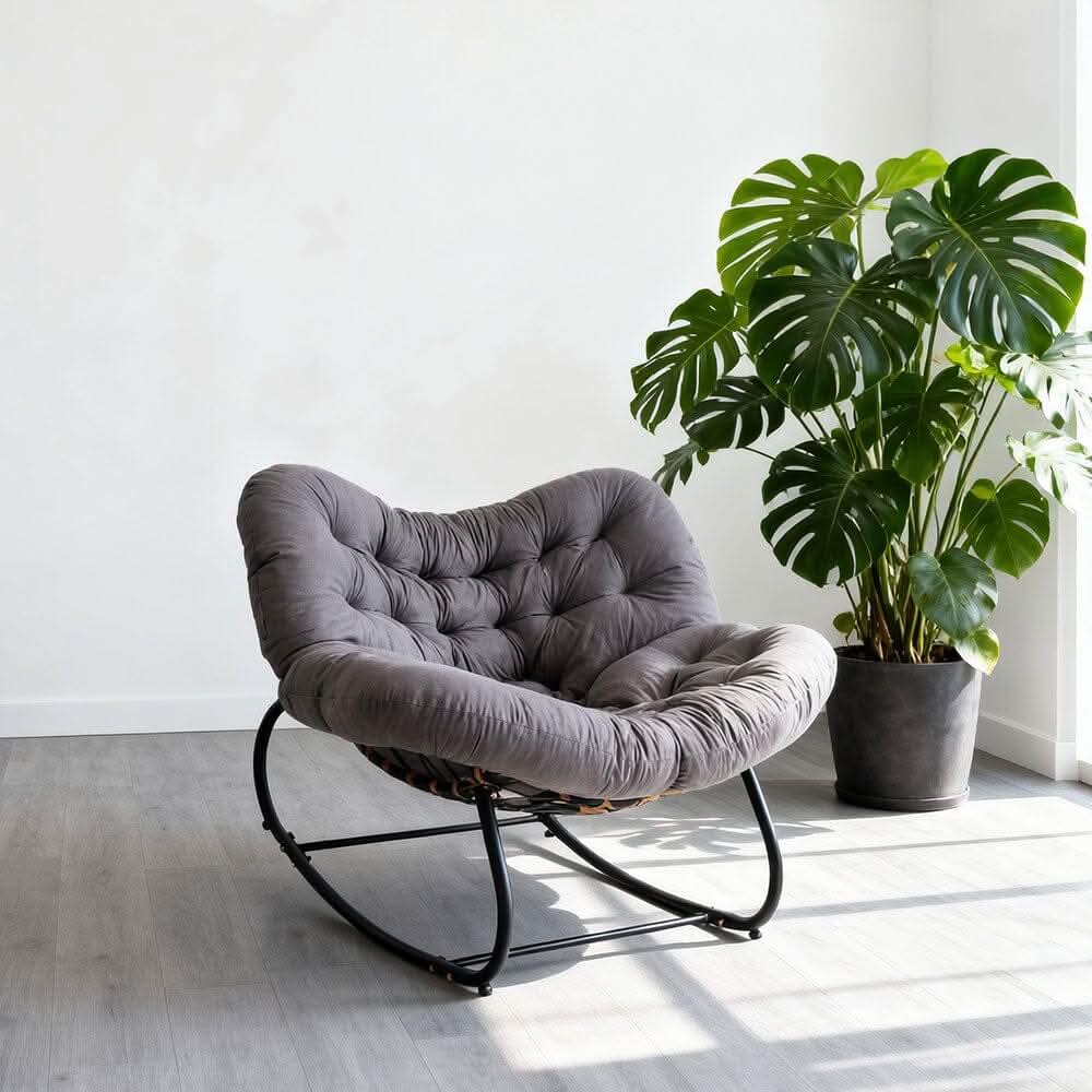 Large Oversized Nest Rocking Chair with Tufted Cushion Collection