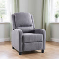 Single Recliner Sofa Chair Adjustable 140° Black Plastic Legs Compact UK Design
