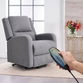 Single Power Sofa Heated Massage Lift 140° Recline 7 Frame Dual Fabric