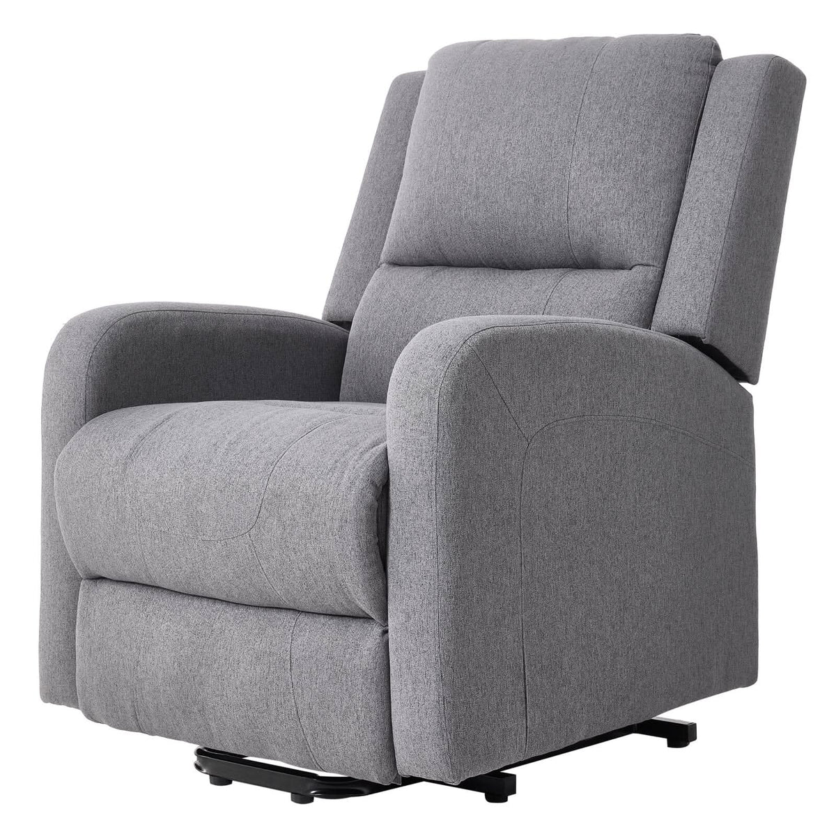 Single Power Sofa Heated Massage Lift 140° Recline 7 Frame Dual Fabric