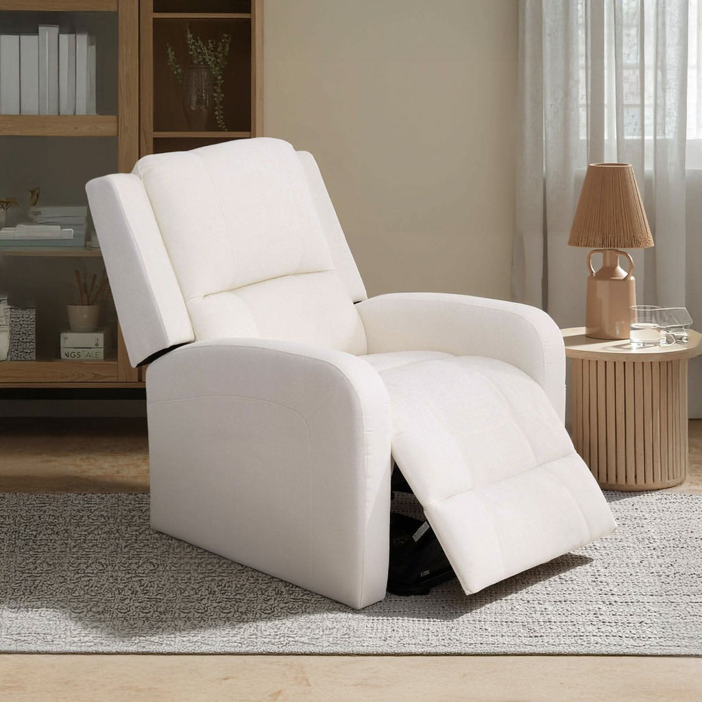Single Power Sofa Heated Massage Lift 140° Recline 7 Frame Dual Fabric