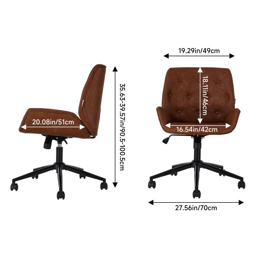 Vintage Executive Office Chair with PU Leather or Chenille Upholstery