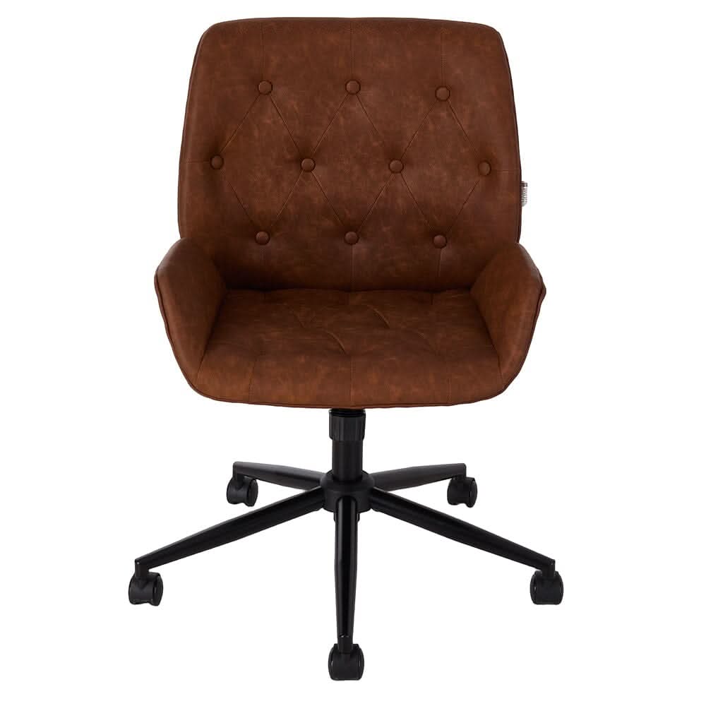 Vintage Executive Office Chair with PU Leather or Chenille Upholstery
