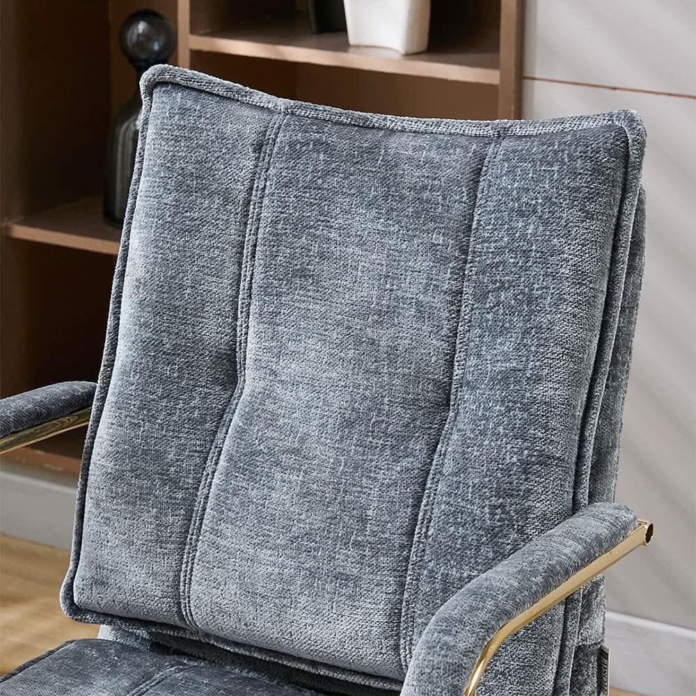 Modern Mid-Back Office Chair with Gold Frame