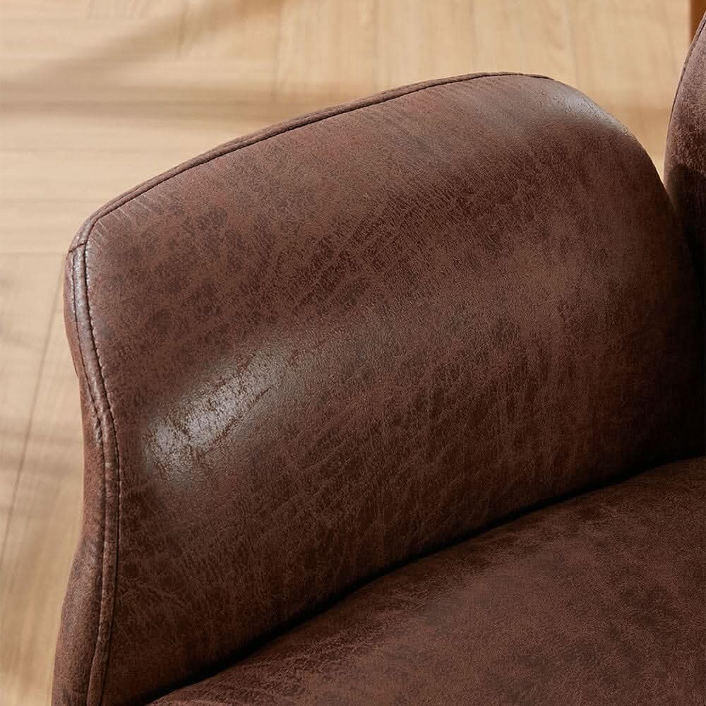 Retro PU Leather Executive Office Chair with Chrome Base