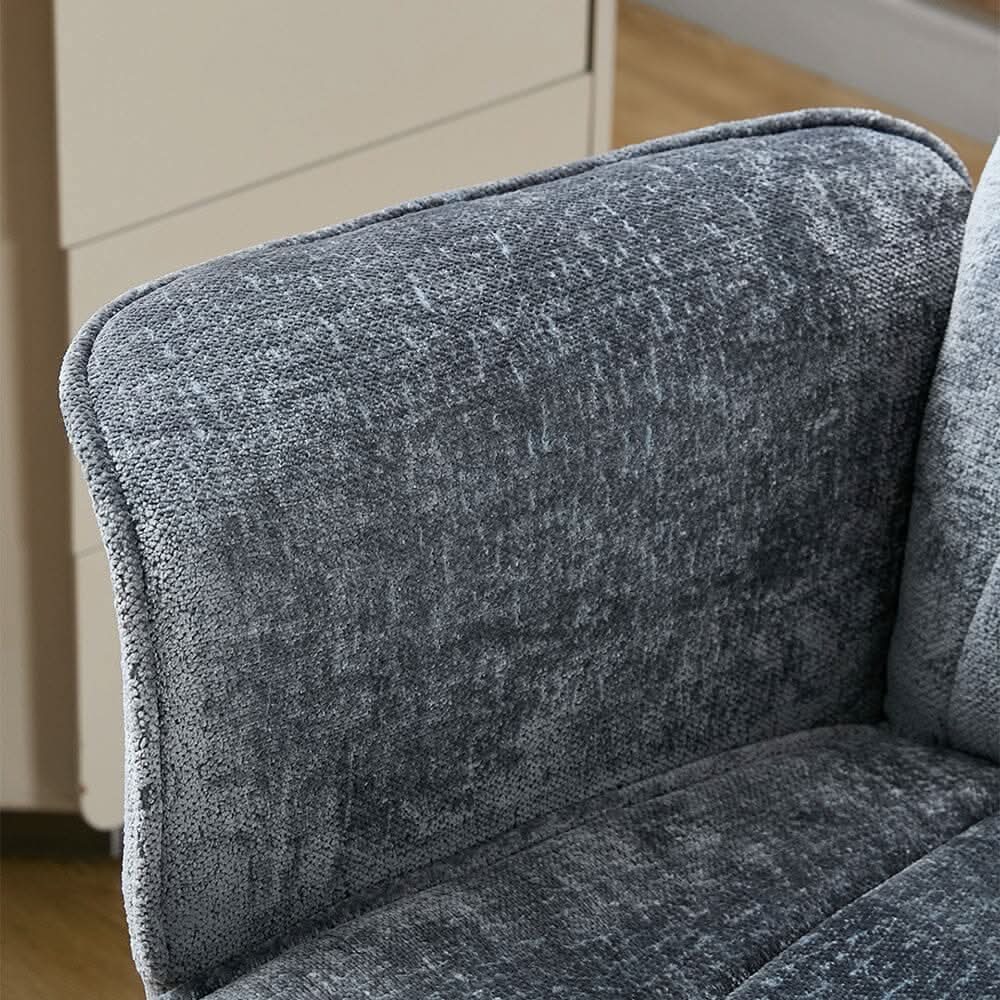Mid-Back Office Chair with Chrome Base (Retro PU Leather / Chenille)