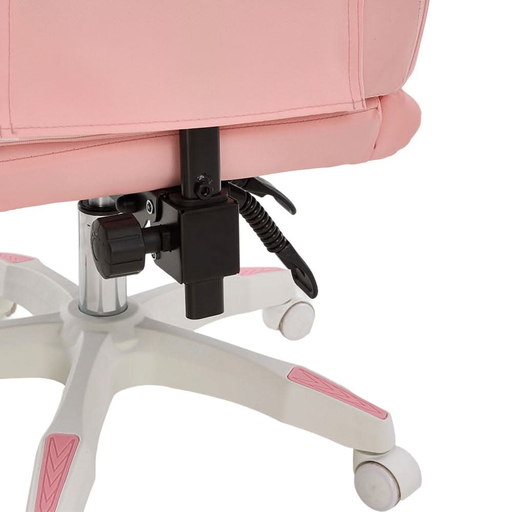 Pink Bunny Ergonomic Gaming Chair with Lumbar Support &amp; Linkage Armrests