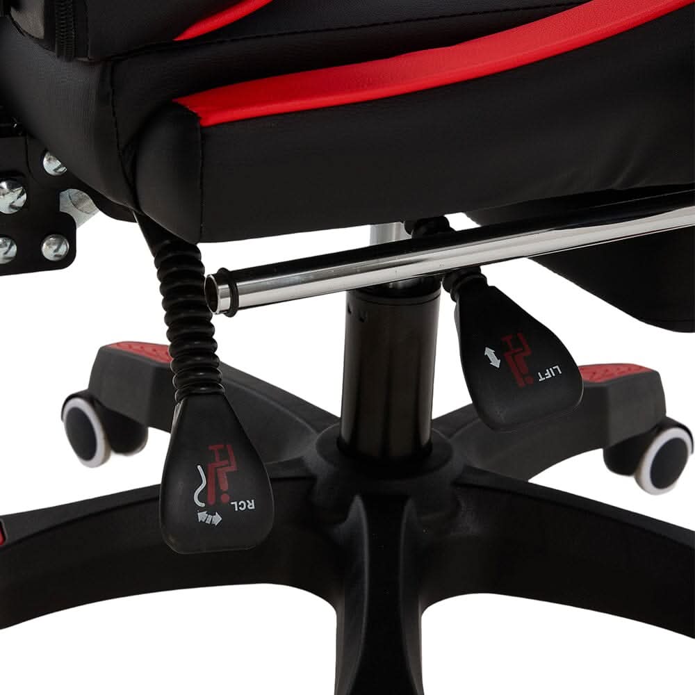 Ergonomic Gaming Chair with Footrest & Linkage Armrests