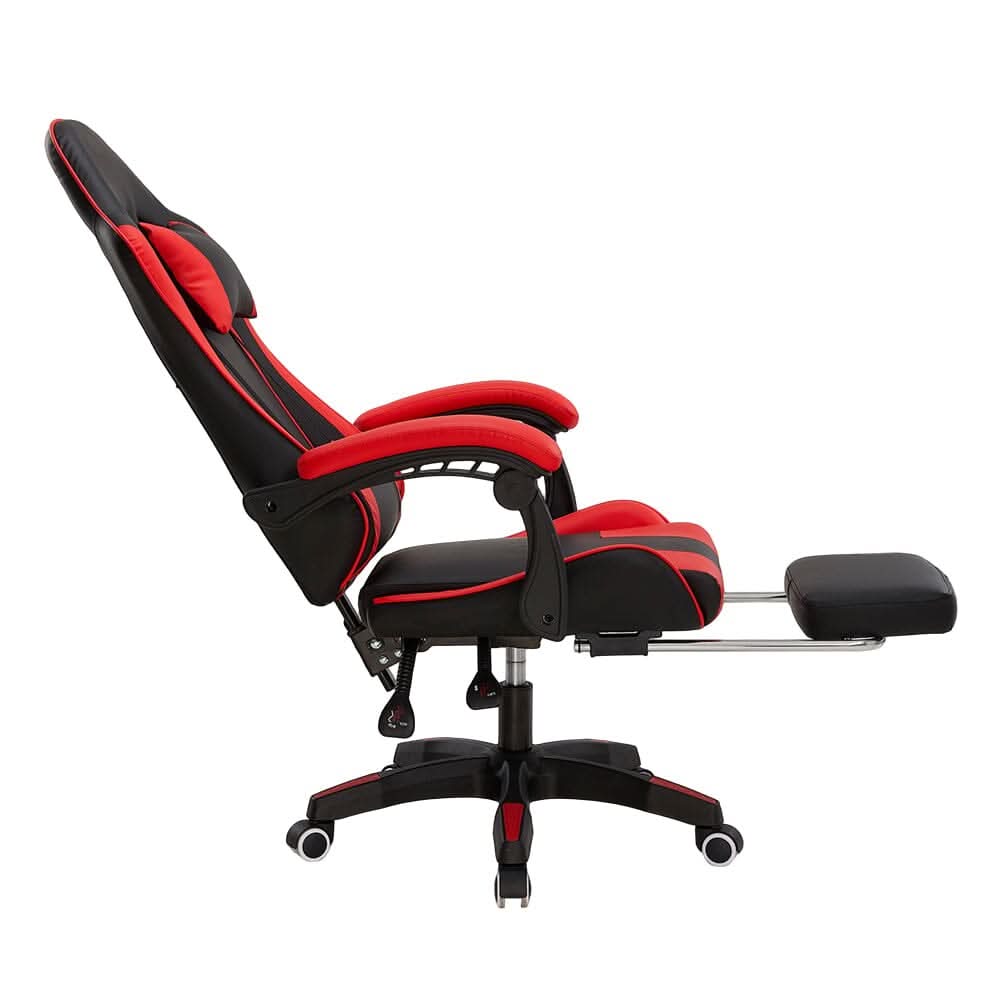 Ergonomic Gaming Chair with Footrest & Linkage Armrests