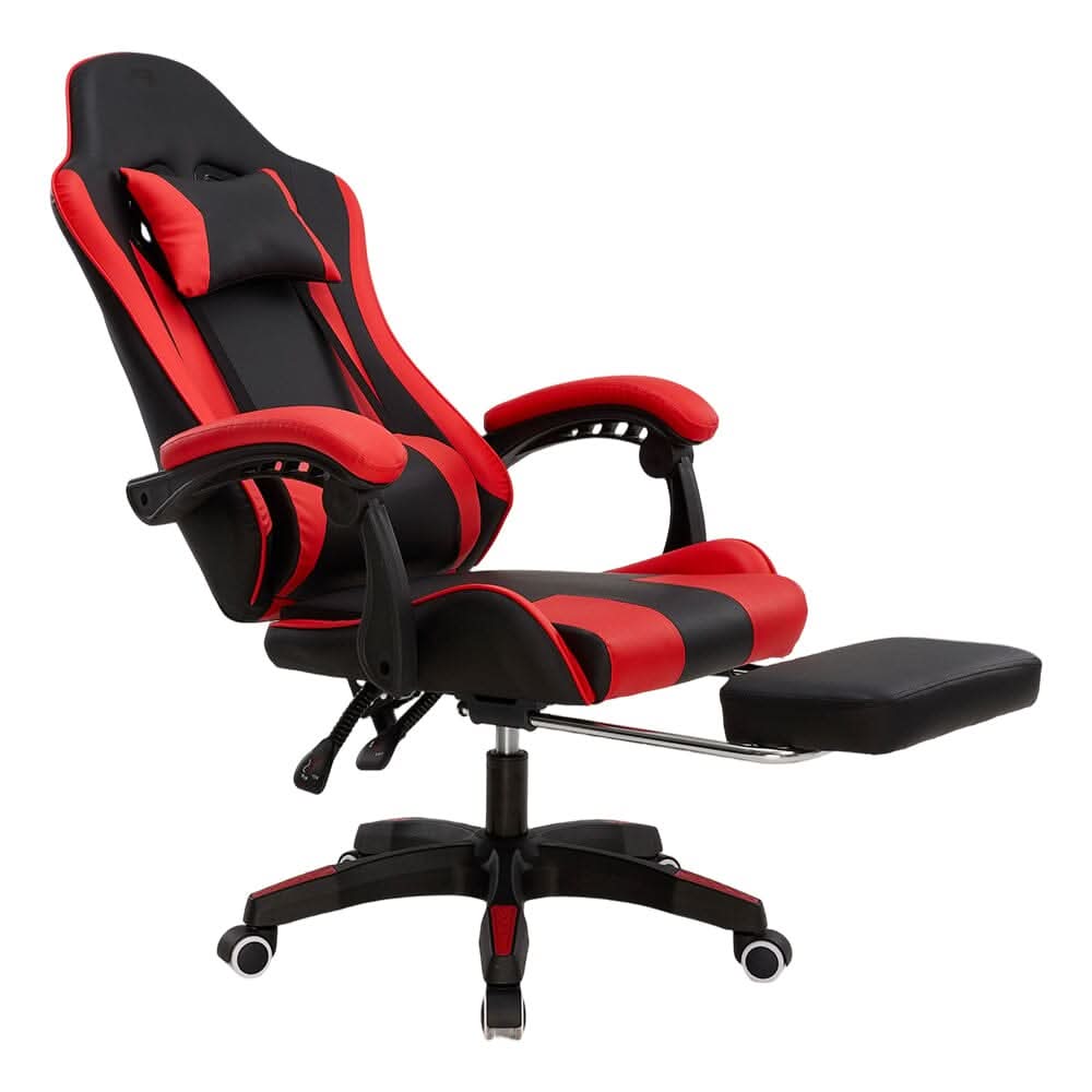 Ergonomic Gaming Chair with Footrest & Linkage Armrests