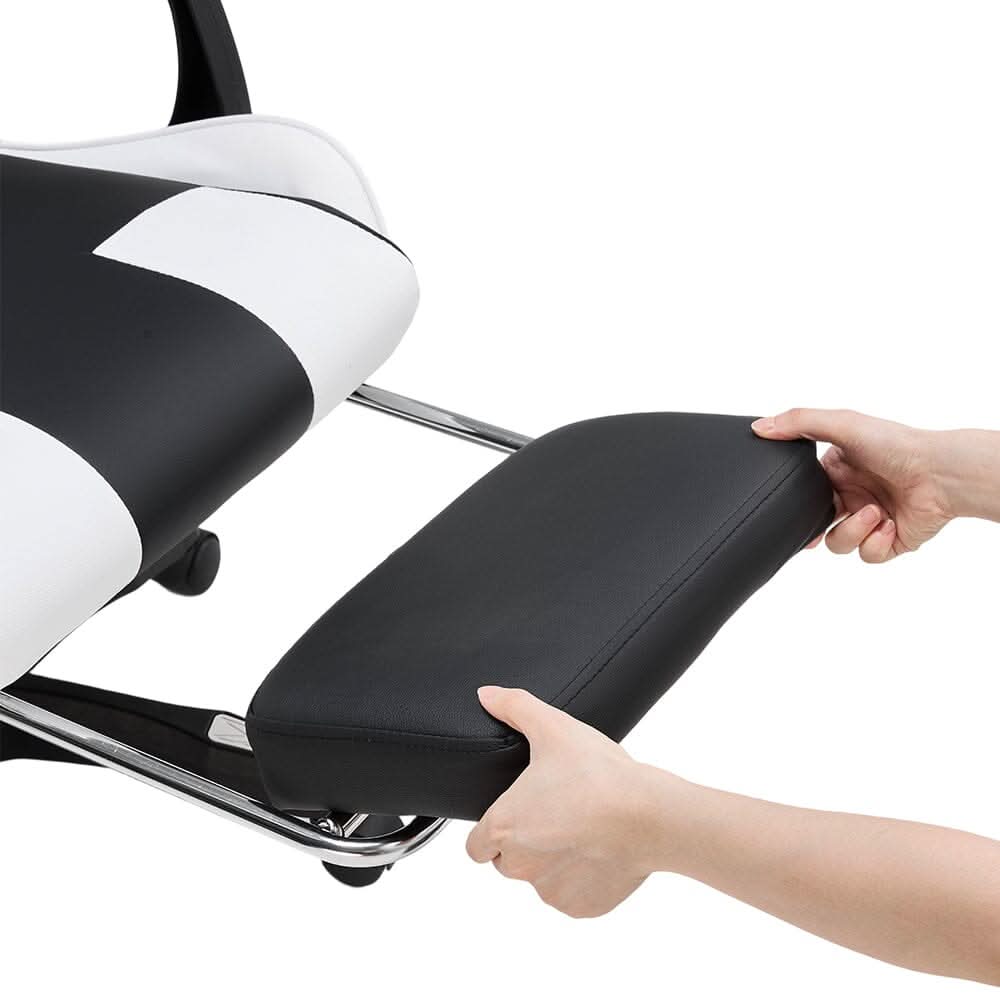 Ergonomic Gaming Chair with Footrest & Linkage Armrests