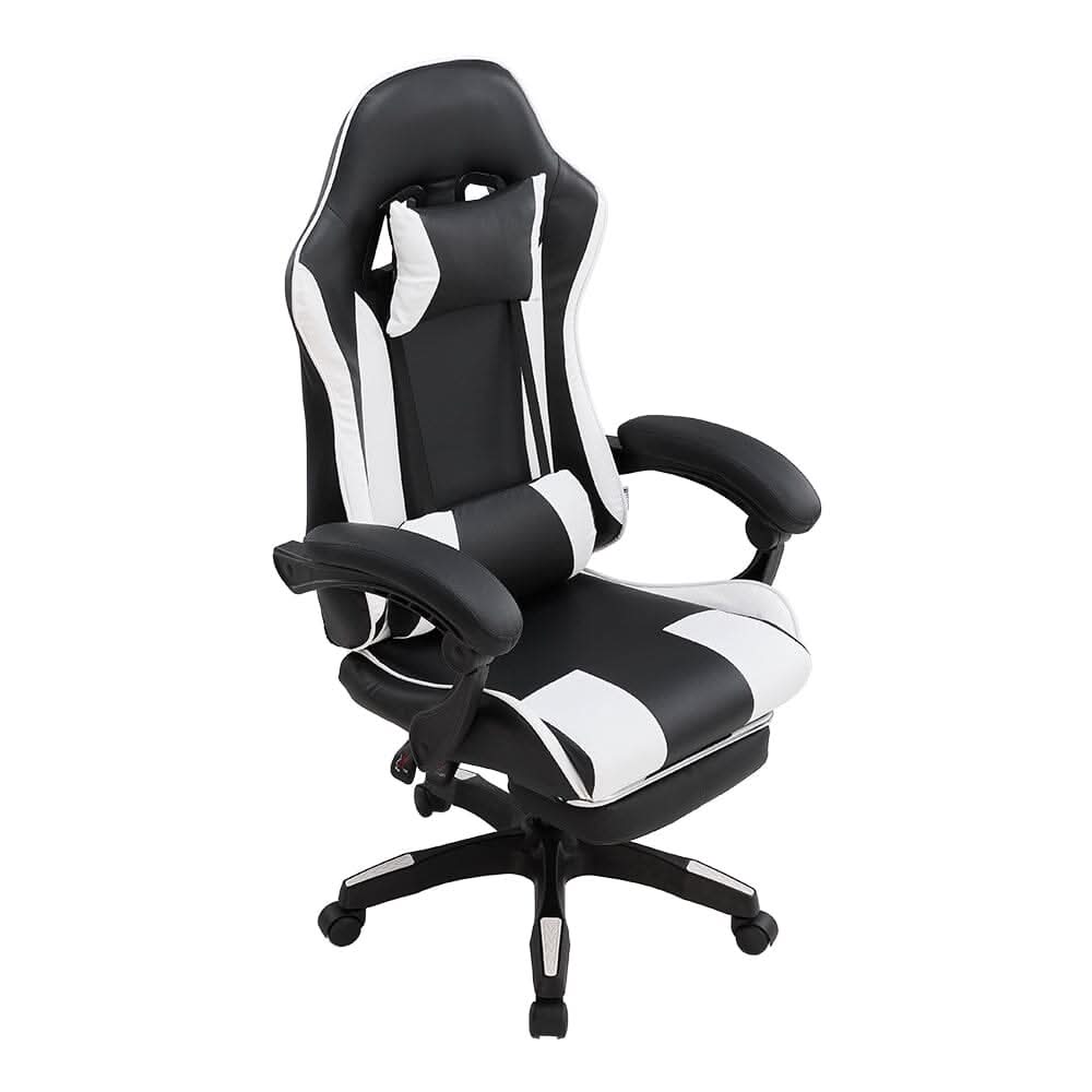 Ergonomic Gaming Chair with Footrest & Linkage Armrests
