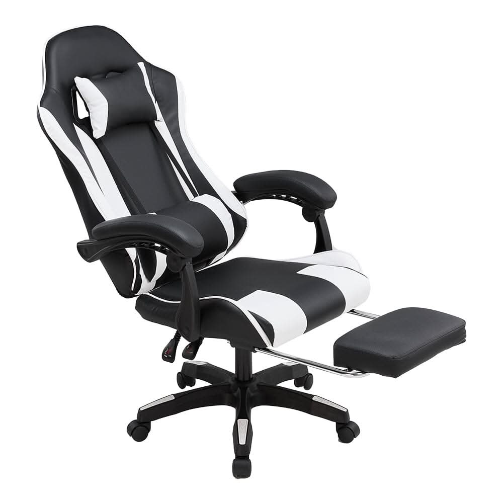 Ergonomic Gaming Chair with Footrest & Linkage Armrests