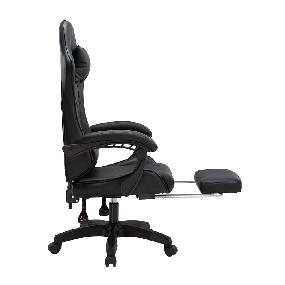 Ergonomic Gaming Chair with Footrest & Linkage Armrests