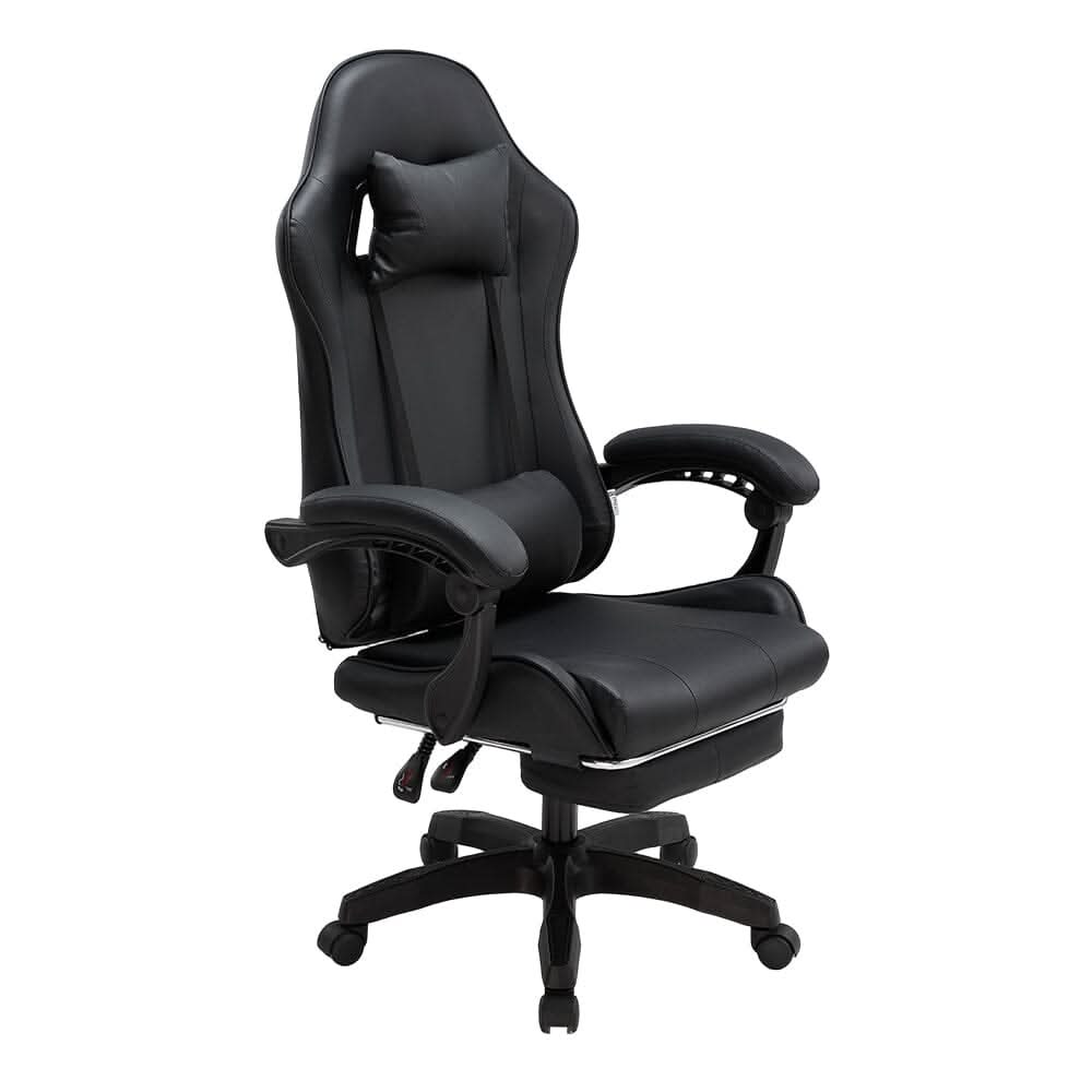 Ergonomic Gaming Chair with Footrest & Linkage Armrests