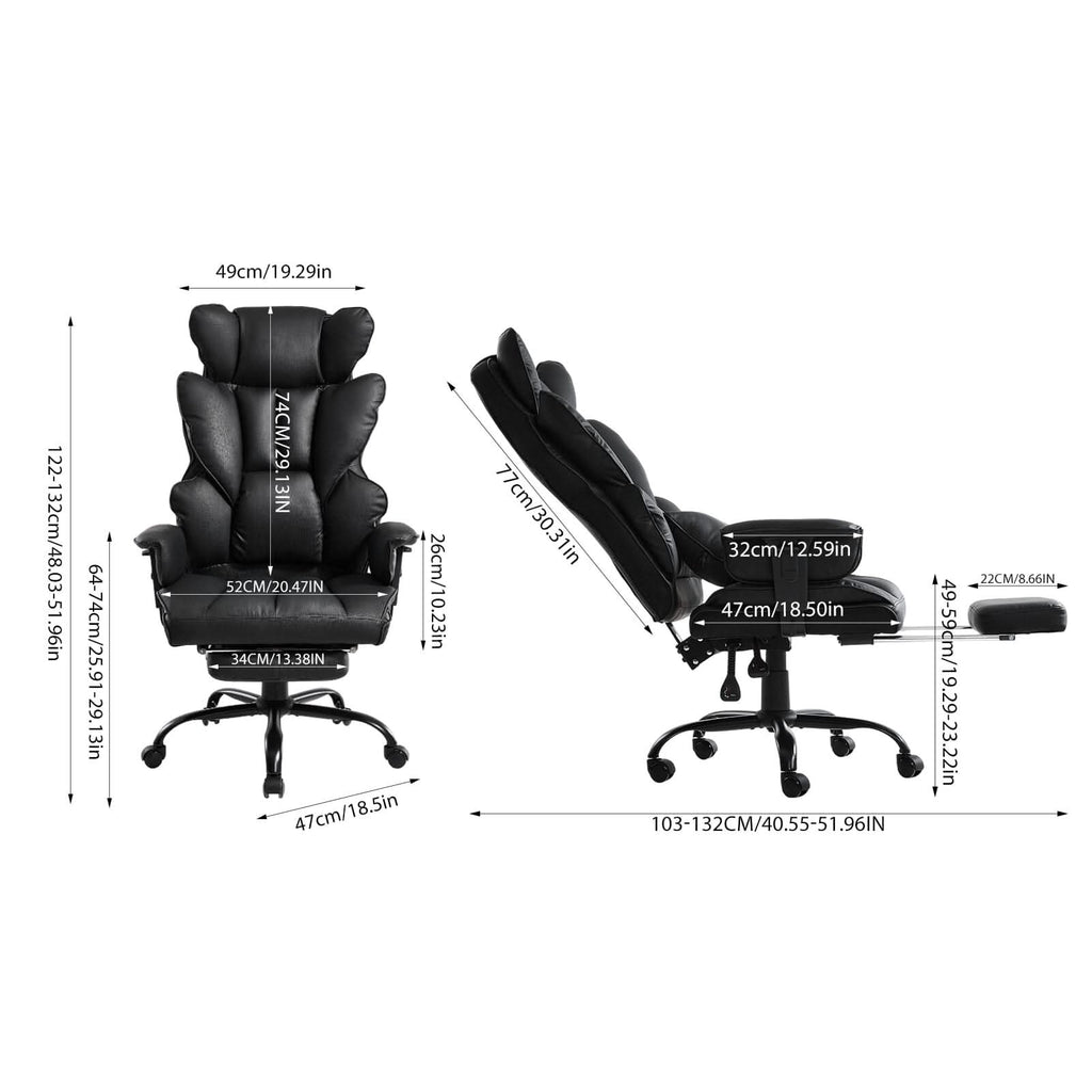 Executive Recliner Office Chair with Retractable Footrest