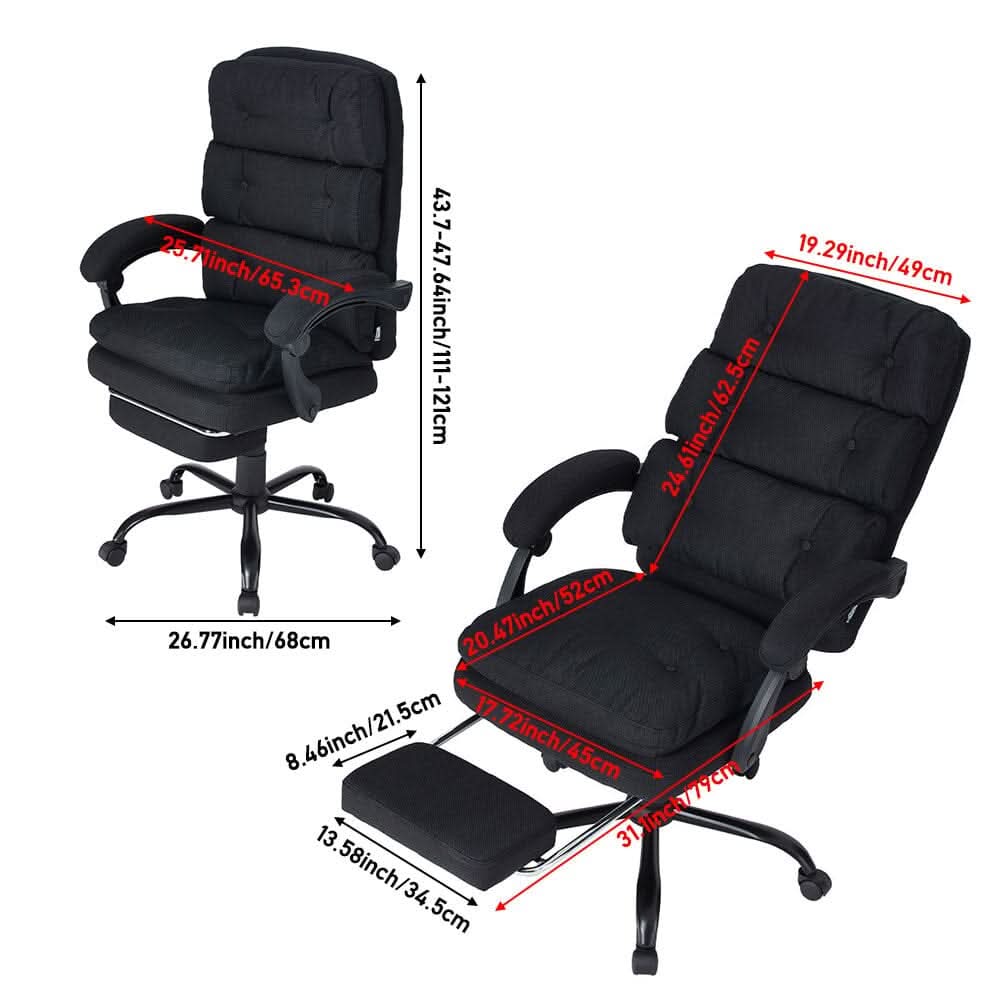 Professional Executive Chair with Linked Armrest Footrest