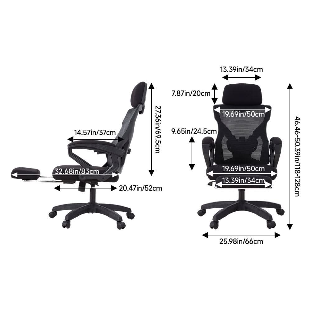 Premium Ergonomic Mesh Office Chair with Adjustable Lumbar Support