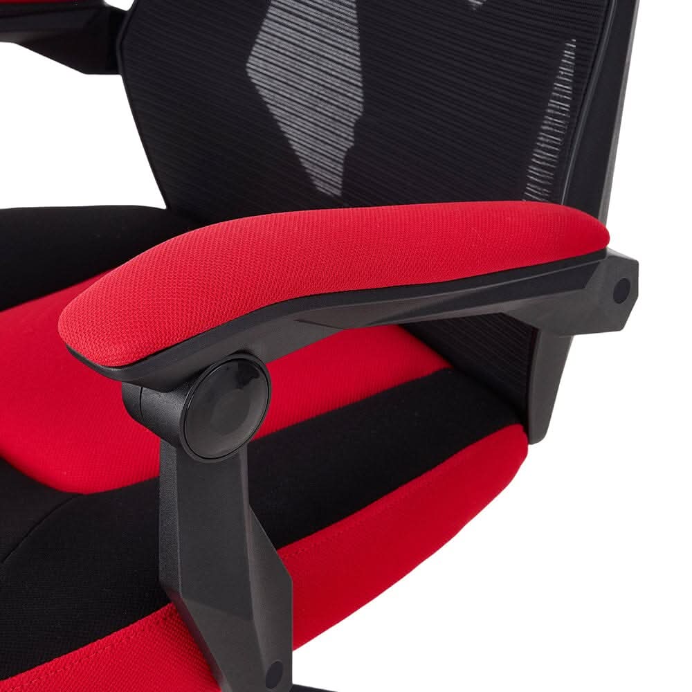 Mesh Gaming Chair with Footrest & Linkage Armrests