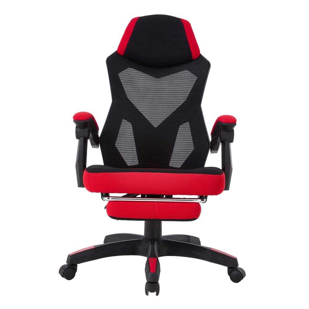 Mesh Gaming Chair with Footrest & Linkage Armrests