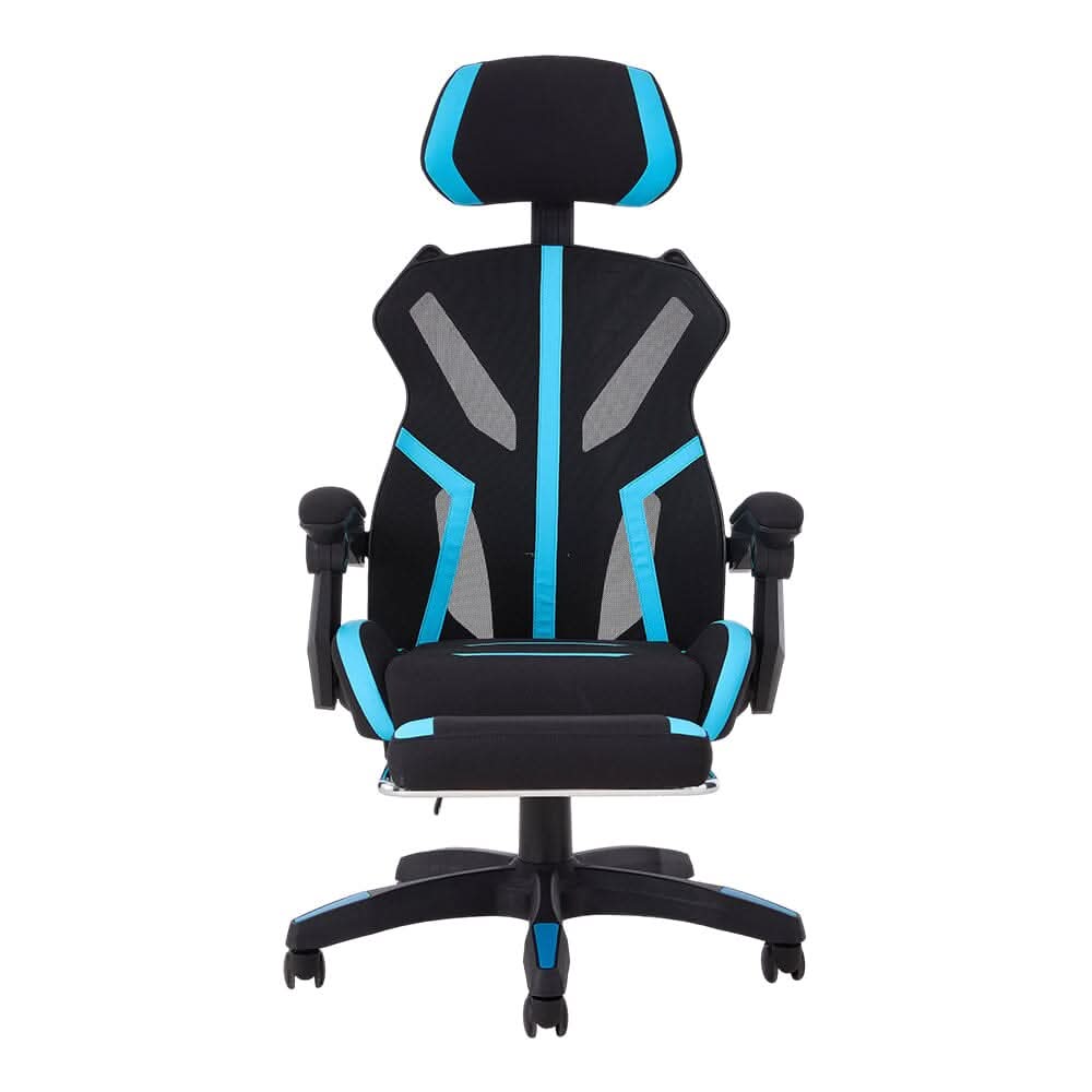 Mesh Gaming Chair with Footrest & Linkage Armrests
