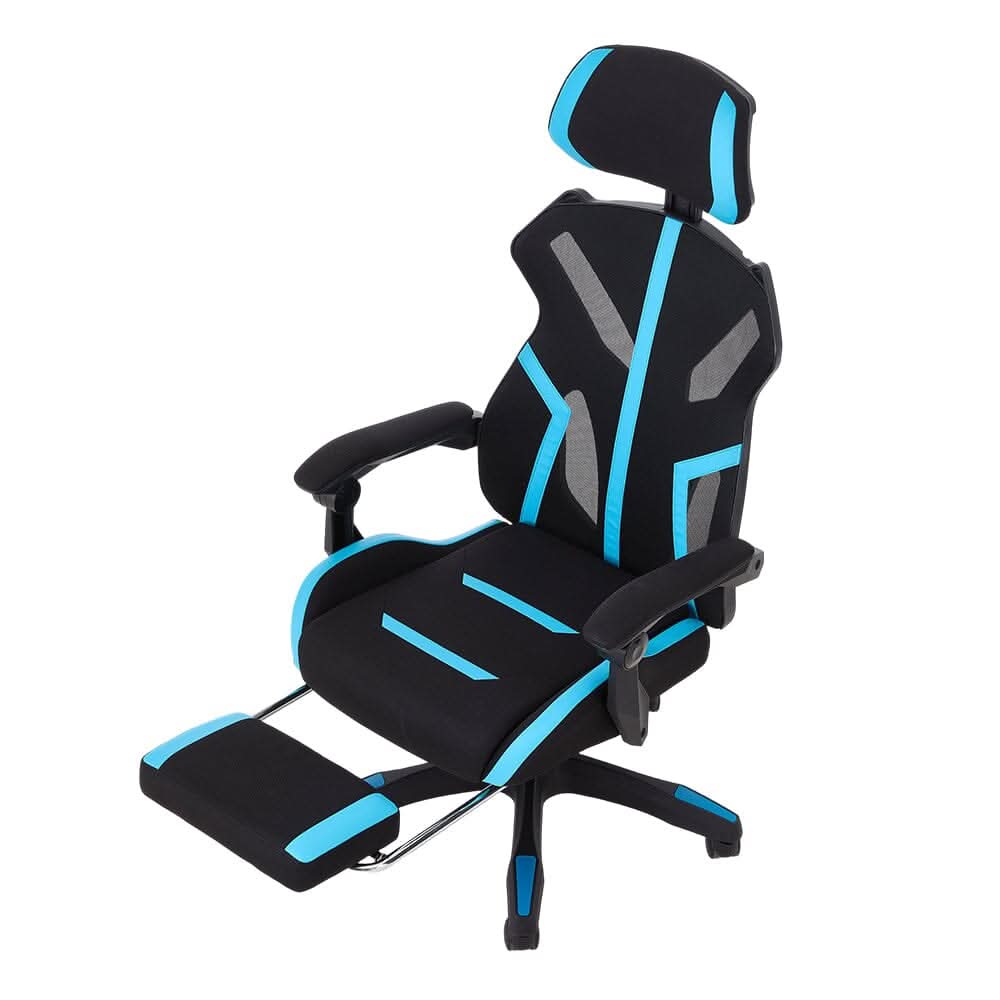 Mesh Gaming Chair with Footrest & Linkage Armrests
