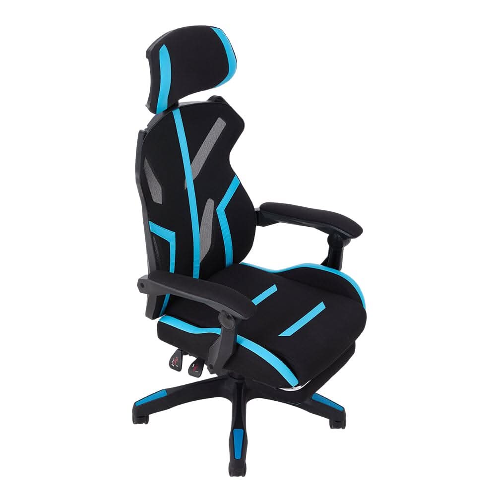 Mesh Gaming Chair with Footrest & Linkage Armrests